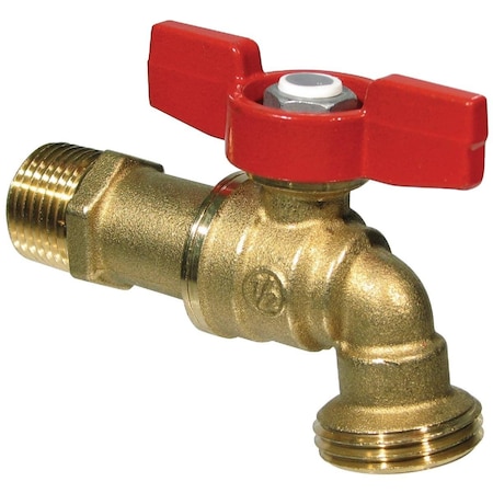 B & K B & K ProLine Forged Brass 1/2 In. MIP X 3/4 In. Male Hose Thread Ball Hose Bibb 103-023